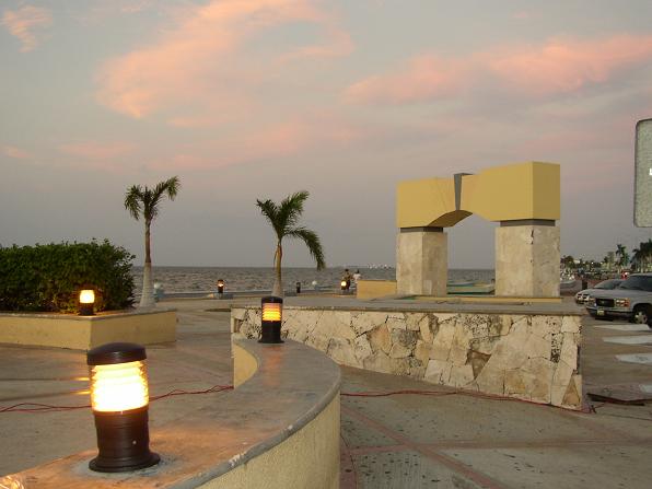 malecon at sunset.JPG